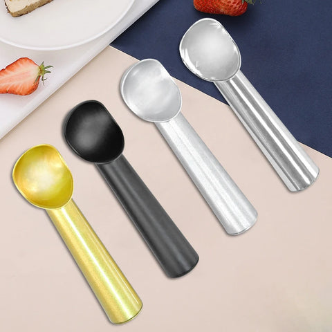 Aluminium Alloy Ice Cream Spoon Portable Household Non-stick Anti-feeze Ice Cream Baller Scoops Heavy Kitchen Ice Cube Mould