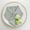 Sage Green Cloth Napkins Set of 10 Cotton Fabric Serviette Kitchen Tea Table Towels for Farmhouse Wedding Decoration - Wiktra