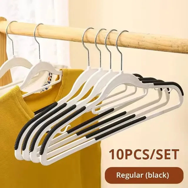 20/10Pcs Adult Anti-Slip Clothes Hangers Household Wet and Dry Wardrobe Bedroom Dormitory Clothes Hanging No Trace Drying Rack