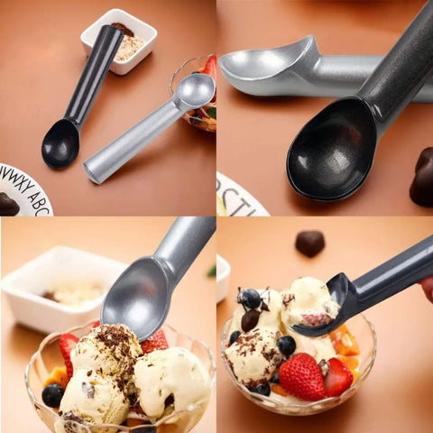 Stainless Steel Ice Cream Scoops Ice Cream Spoon Digger Fruit Balls Watermelon Cookie Spoons Icecream Scooper Kitchen Gadgets