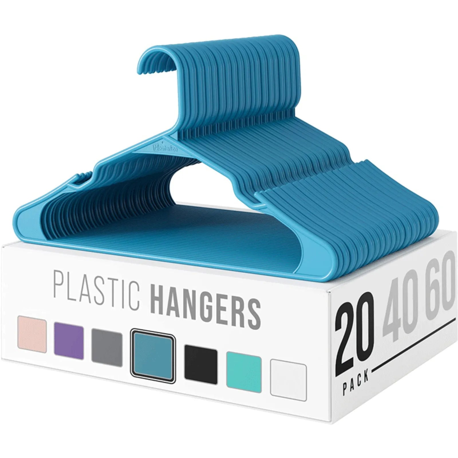 20pcs Clothes Hanger Hanger With Grooves For Airing Children Adult Plastic Thick Non-Slip Dip Plastic Coat Hanger For Clothes