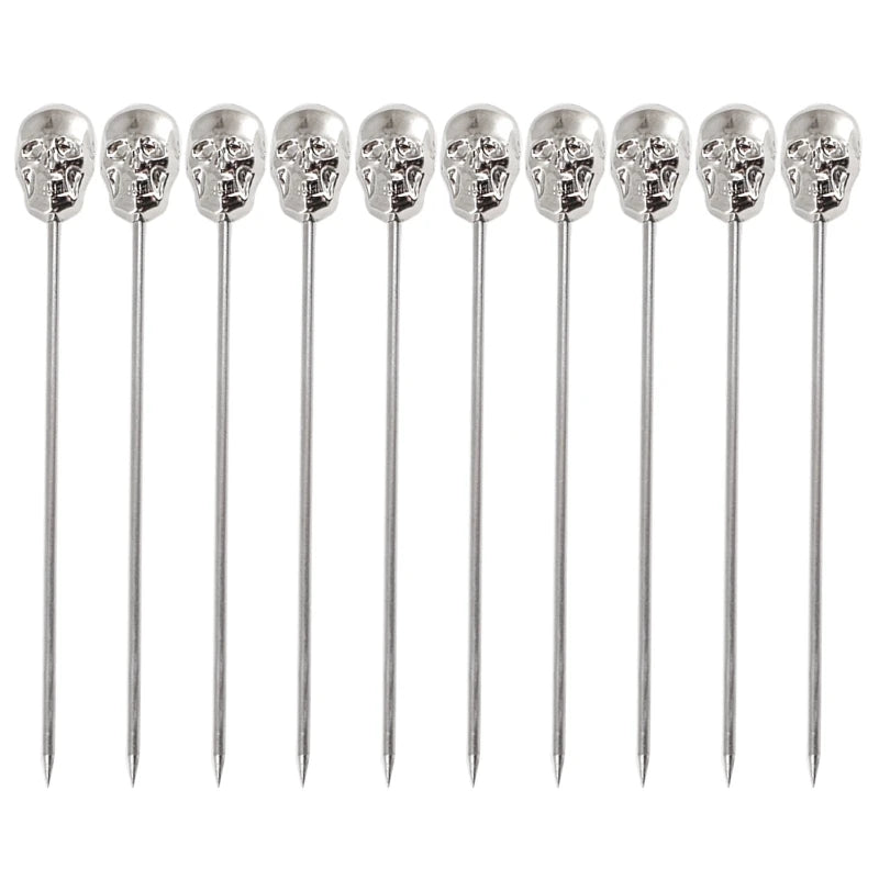 Y1UB Reusable Stainless Steel Cocktail Picks Sandwich Toothpicks for Party Home Bars
