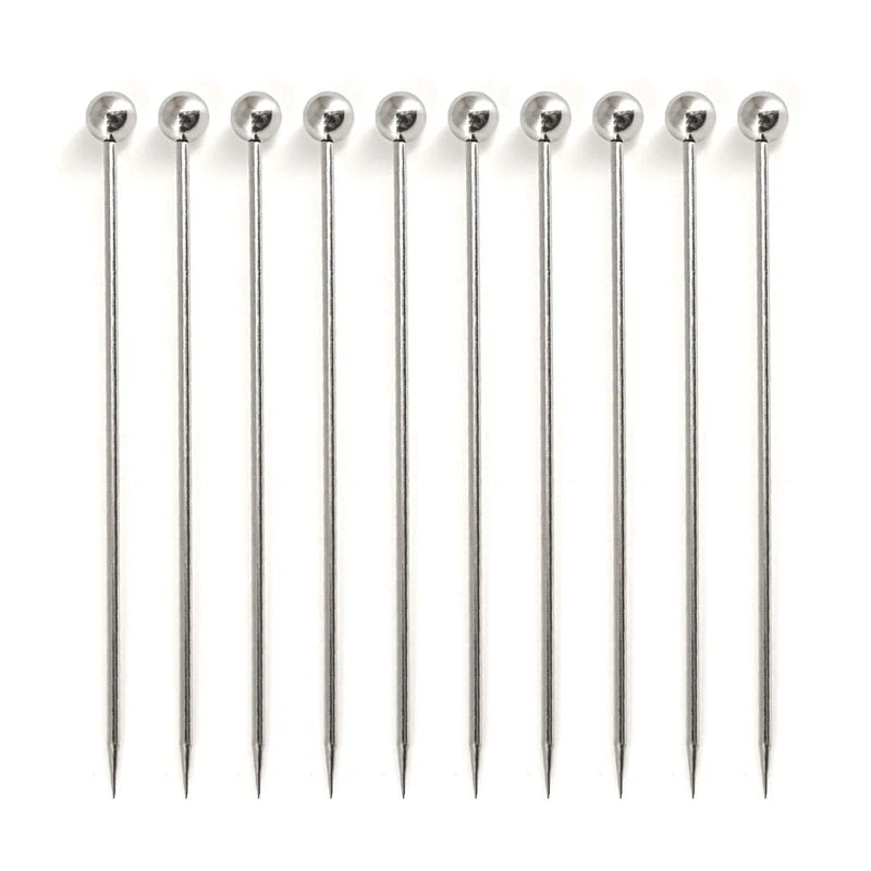 Y1UB Reusable Stainless Steel Cocktail Picks Sandwich Toothpicks for Party Home Bars