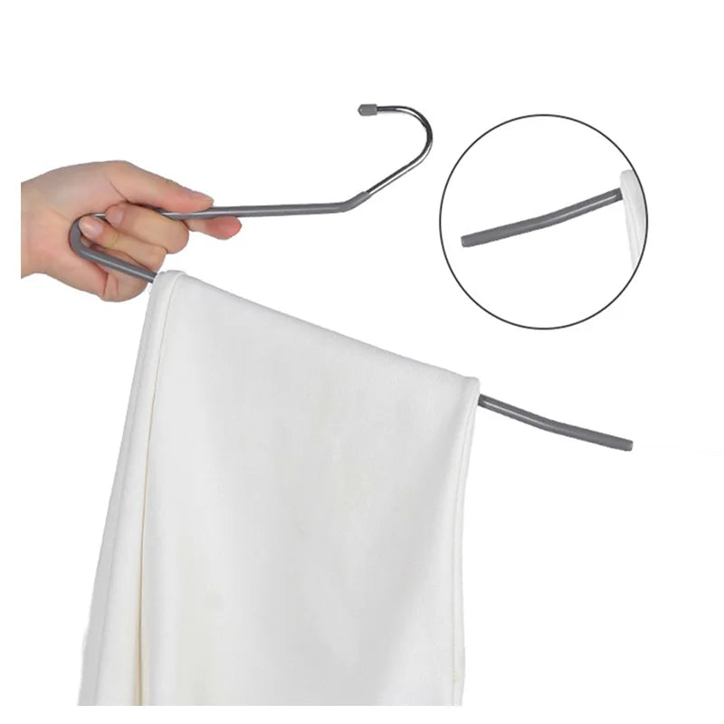 10pcs Metal Pants Hanger Pants Organizer Closet Trouser Rack 29/35CM Balcony Drying Clothes Hanger Storage Pants Rack Traceless