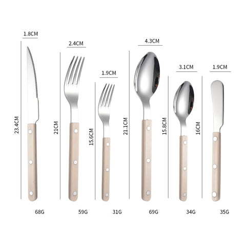 Fashion New Colorful Handle 304 Cutlery Set 18/10 Stainless Steel Creativity Gift Flatware Knife Fork Spoon Drop Ship