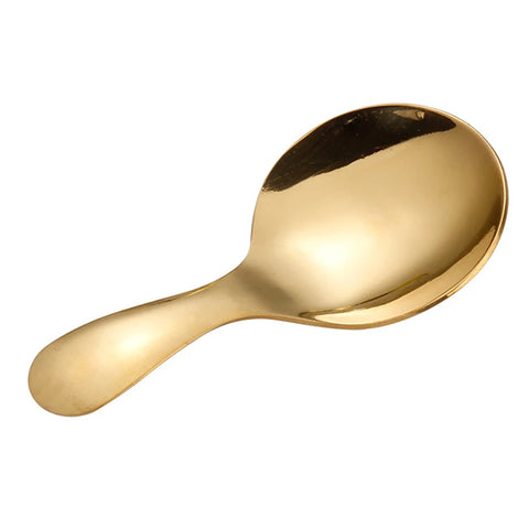 1PC Cute Stainless Steel Spoon Short Handle Gold Ice Cream Tea Coffee Spoon Kids Spoon Kitchen Condiment Spice Scoop