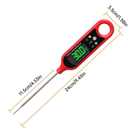 Digital Instant Read Meat Thermometer, 3S Fast Reading Food Thermometer With LCD Display, IP66 Waterproof for BBQ Grill