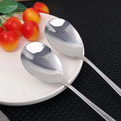 Stainless Steel Spoon Tableware Kitchen Cooking Utensil Tools Sliver Long Handle Soup Teaspoon Catering Cooking Coffee Scpoons