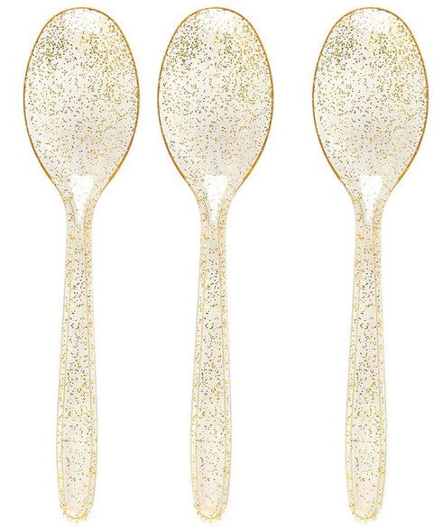 75 Pieces Gold Plastic Silverware- Disposable Flatware Set-Heavyweight Plastic Cutlery- Includes 25 Forks, 25 Spoons, 25 Knives