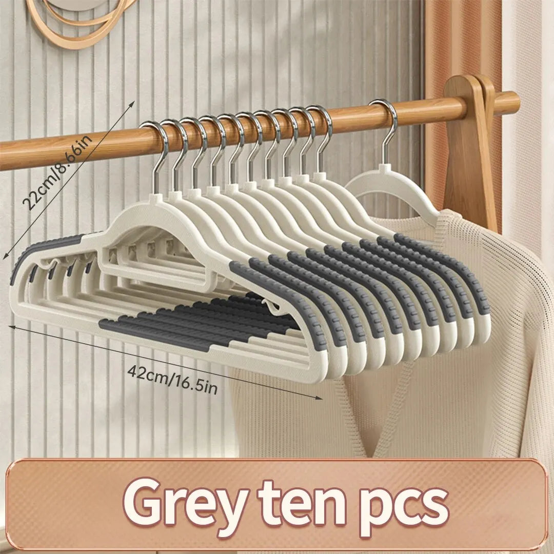 10PCS Clothes Hanging Household Hangers Non-slip Dormitory Bedroom Special Storage Clothes Hanging No Trace