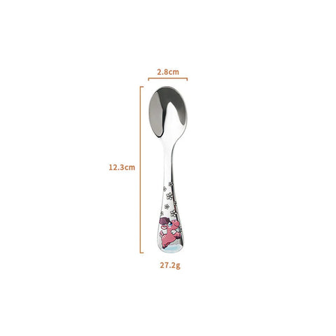 Animal Cartoon Cute Fork Stainless Steel Children Spoon Fork Children Kids Cutlery Set Tableware Dinnerware Supplies Gift