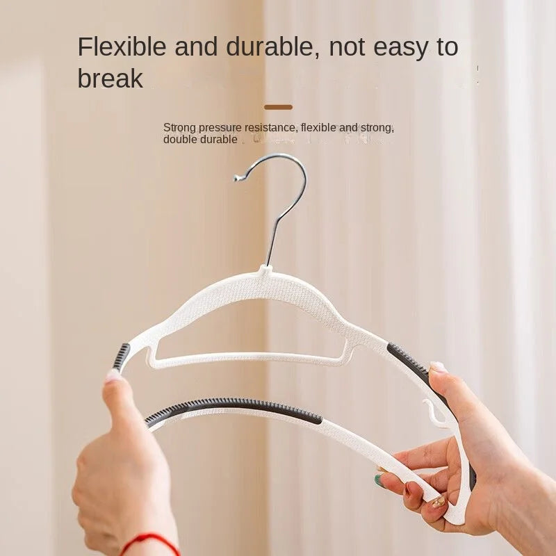 20/10Pcs Adult Anti-Slip Clothes Hangers Household Wet and Dry Wardrobe Bedroom Dormitory Clothes Hanging No Trace Drying Rack