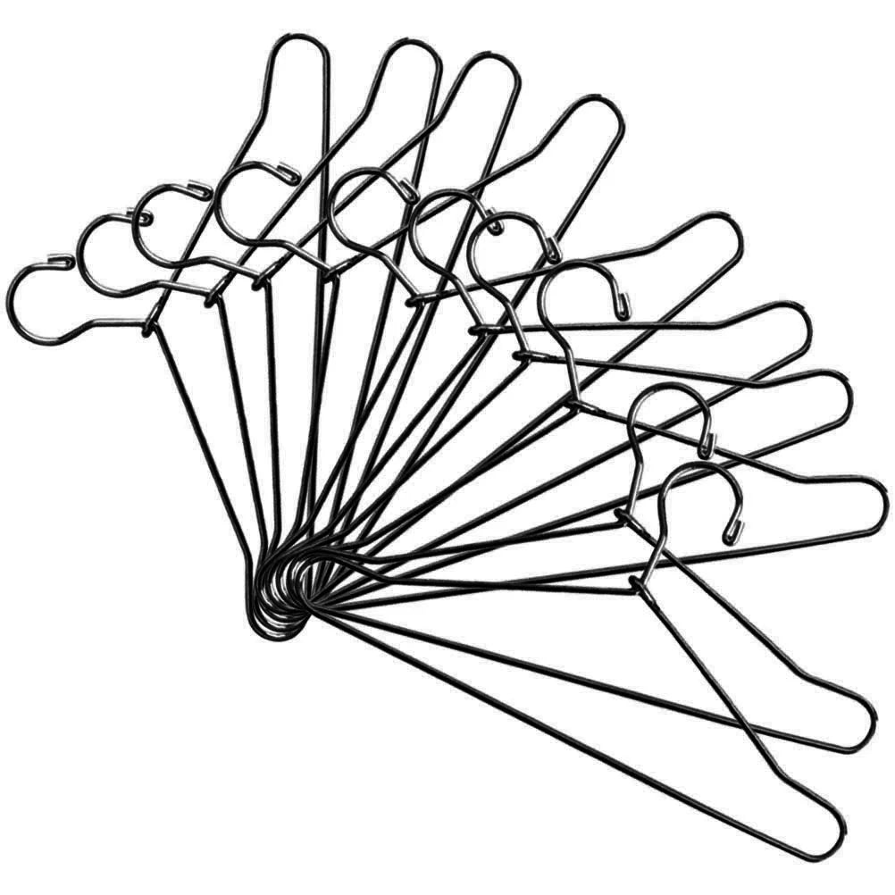 Miniature Hangers for Ornaments Clothes Racks Dog Bracket Holder Silver Iron Baby Dolls