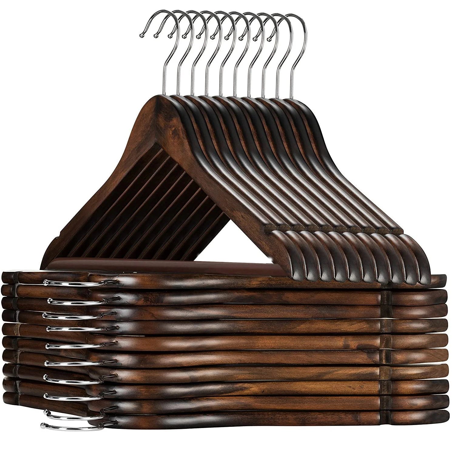 High-Grade Wooden Suit Hangers for Camisole, Jacket, Pant, Dress Clothes Hangers
