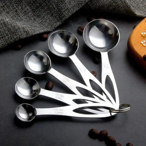 Measuring Spoons Set Stainless Steel Teaspoon Coffee Sugar Scoop Powder Spice Measuring Cups Kitchen Cooking Baking Tools