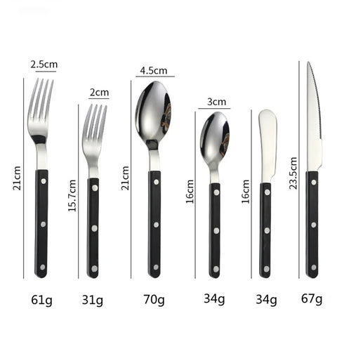 Fashion New Colorful Handle 304 Cutlery Set 18/10 Stainless Steel Creativity Gift Flatware Knife Fork Spoon Drop Ship