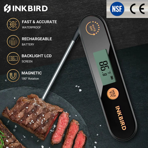 INKBIRD Digital Kitchen Food Thermometer For Meat Water Milk Cooking Food Probe Readin BBQ Oven Thermometer Kitchen Tools