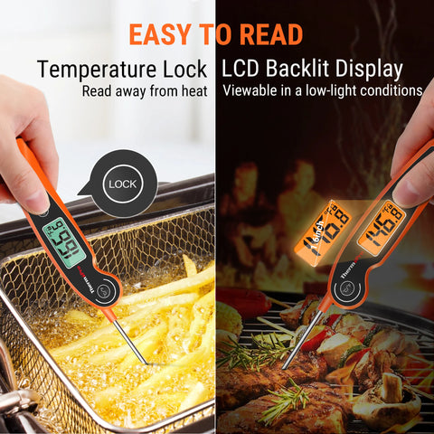 ThermoPro TP605 Instant Reading Meat Digital BBQ Thermometer For Kitchen Cooking With Backlight And Calibration Function