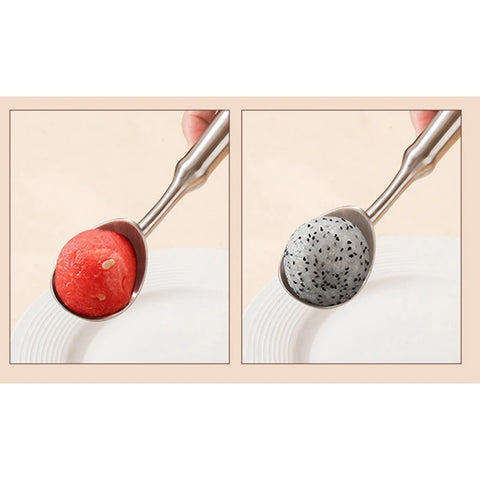 304 Stainless Steel Ice Cream Scoop Self-Dispensing Ice Cream Scoop Melon Baller Fruit Scoop Watermelon Scoop