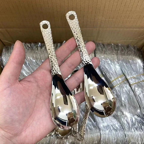 5Pcs Stainless Steel Spoon Thicken Soup Spoons for Hot Pot Scoops Colander Home Multipurpose Kitchen Tableware Cooking Tools