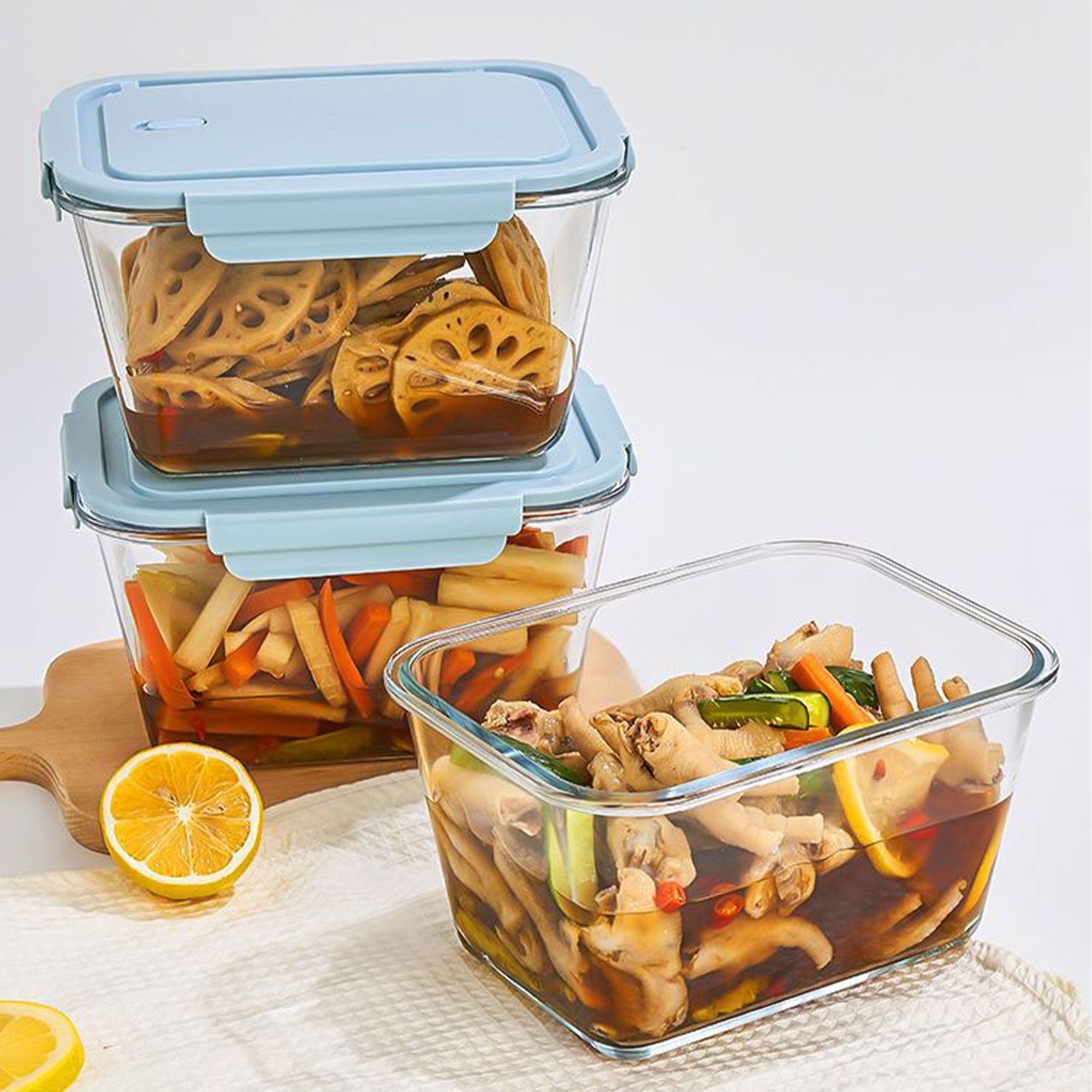 Sealed Glass Refrigerator Storage Box