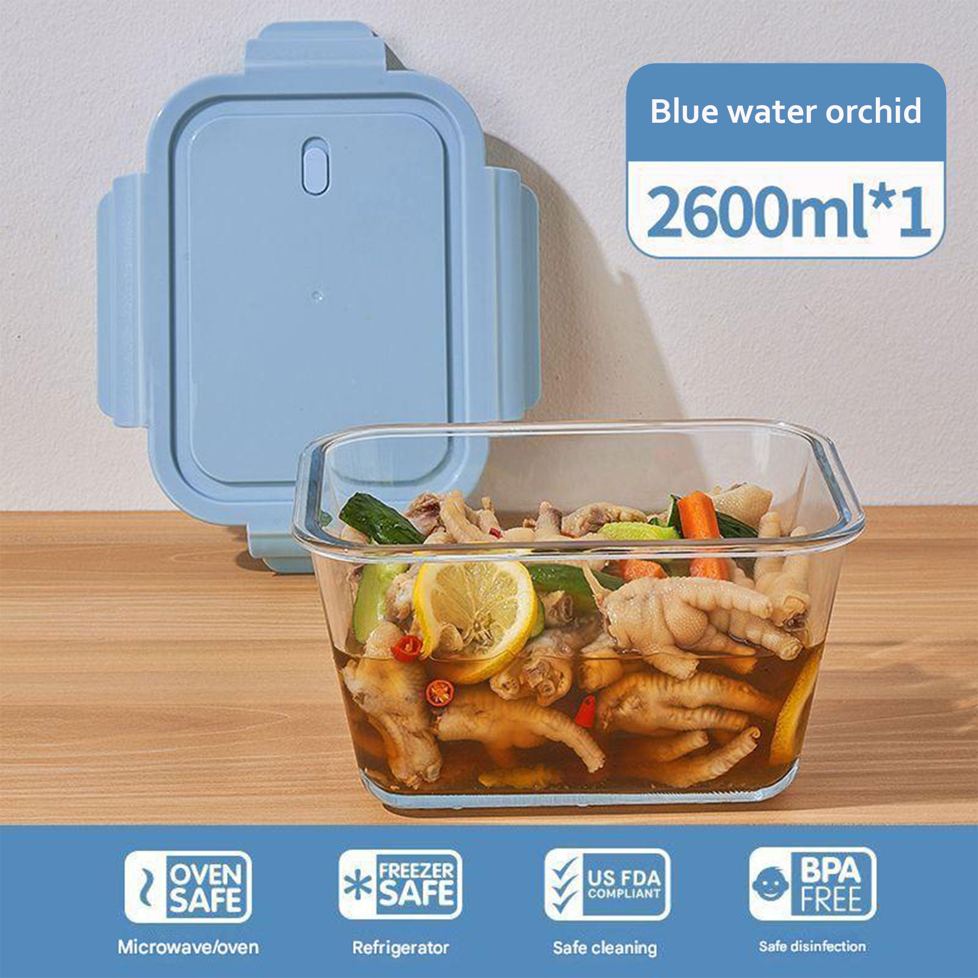 Sealed Glass Refrigerator Storage Box