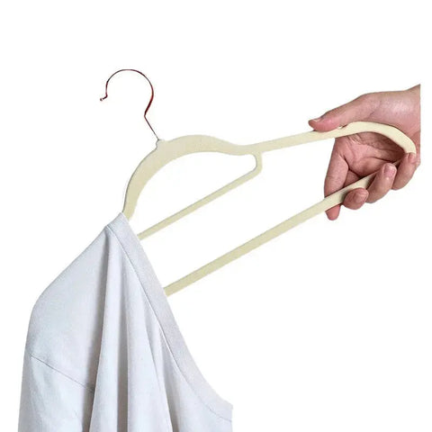 Seamless flocking rack for non-slip plastic clothes hanging home magic rack clothes brace wiktra