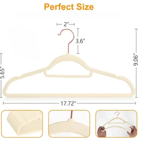 Seamless flocking rack for non-slip plastic clothes hanging home magic rack clothes brace wiktra