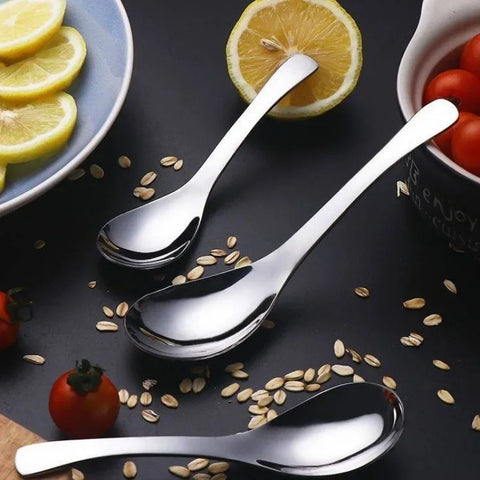 6/1Pcs Stainless Steel Spoon Thicken Soup Spoons for Hot Pot Scoops Colander Home Multipurpose Kitchen Tableware Cooking Tools