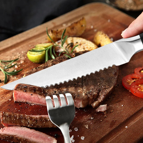 Stainless Steel Steak Knife Cut Meat Fruit Fish Vegetable Slicing Knife Dining Kitchen Chef Sushi Cooking Utility Knife