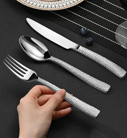 20-Piece Silverware Set Stainless Steel Flatware Sets for 4, Tableware Set, Fork Knife Spoon Set,  Dishwasher Safe