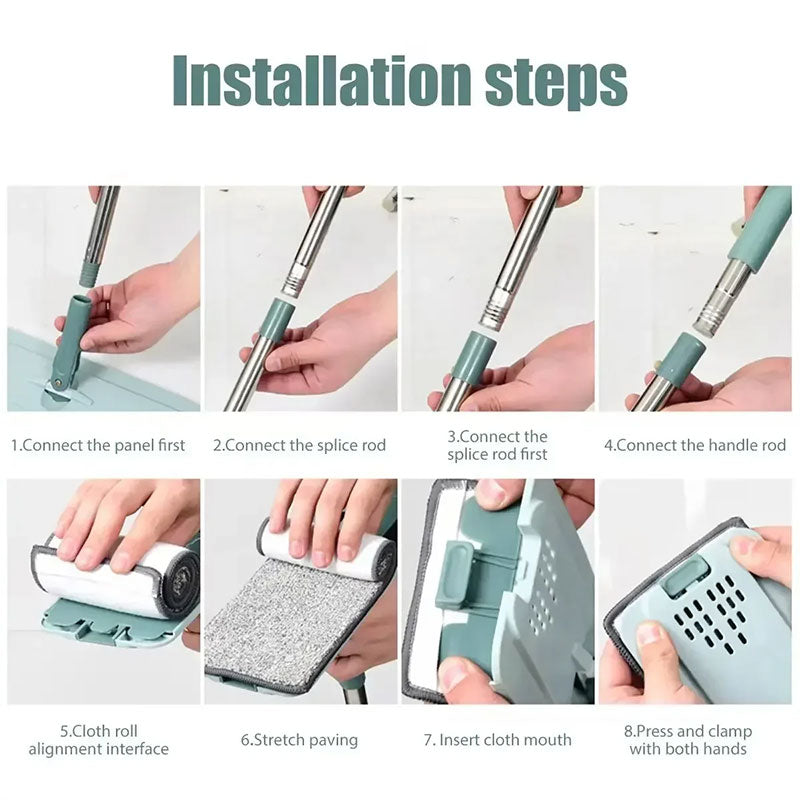 Self-Wringing Floor Mop Kit