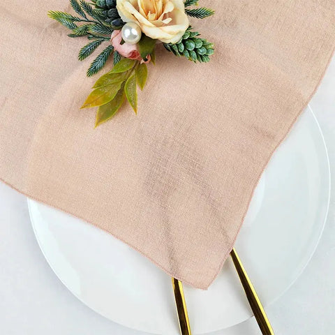 Set of 50 Cotton Cloth Napkins Gauze Fabric 30x30 Cm Factory Outlet Wedding Decor Everyday Use Dinner  Tea Towel Table  Village - Wiktra