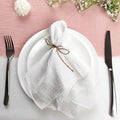 Set of 50 Cotton Cloth Napkins Gauze Fabric 30x30 Cm Factory Outlet Wedding Decor Everyday Use Dinner  Tea Towel Table  Village - Wiktra