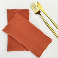 Set of 6  Terracotta Sewing Cloth Napkins Cotton Factory Wholesale Fabric Serviette Gauze Table Towels Wedding Decoration Easter - Wiktra