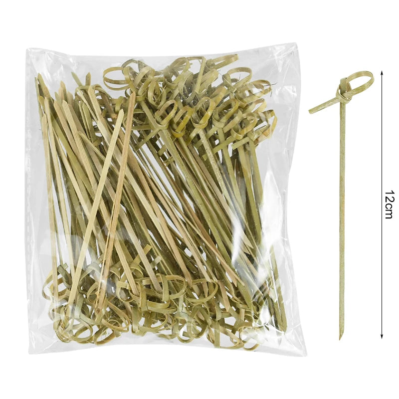 100pcs Disposable Bamboo Food Fruit Toothpick Cute Bear Flamingo Buffet Cake Dessert Fork Stick for Wedding Birthday Party Decor