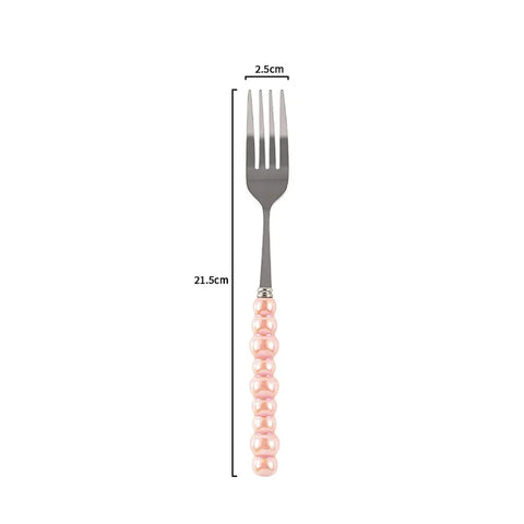 Ceramic Pearl Handle Cutlery Set  Knife Fork Spoon Creative Cute Soup Spoon Western Food Steak Knife Spoon and Fork Set