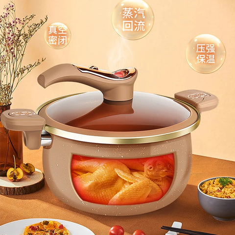 Ceramic micro-pressure pot soup pot clay casserole household cooking pot non-stick pot stew soup pot gas stove induction cooker