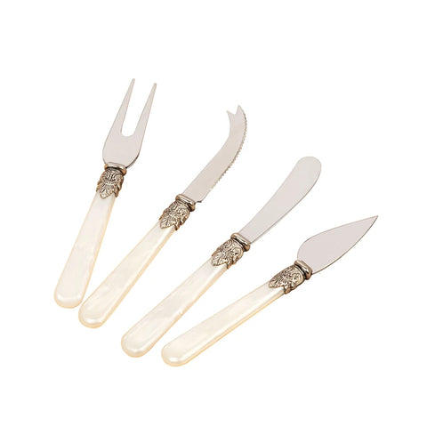 Carving Pearl Cheese Knife Stainless Steel Vintage Resin Handle Butter Pizza Knives Set Cutlery Dessert Tableware Food Safe