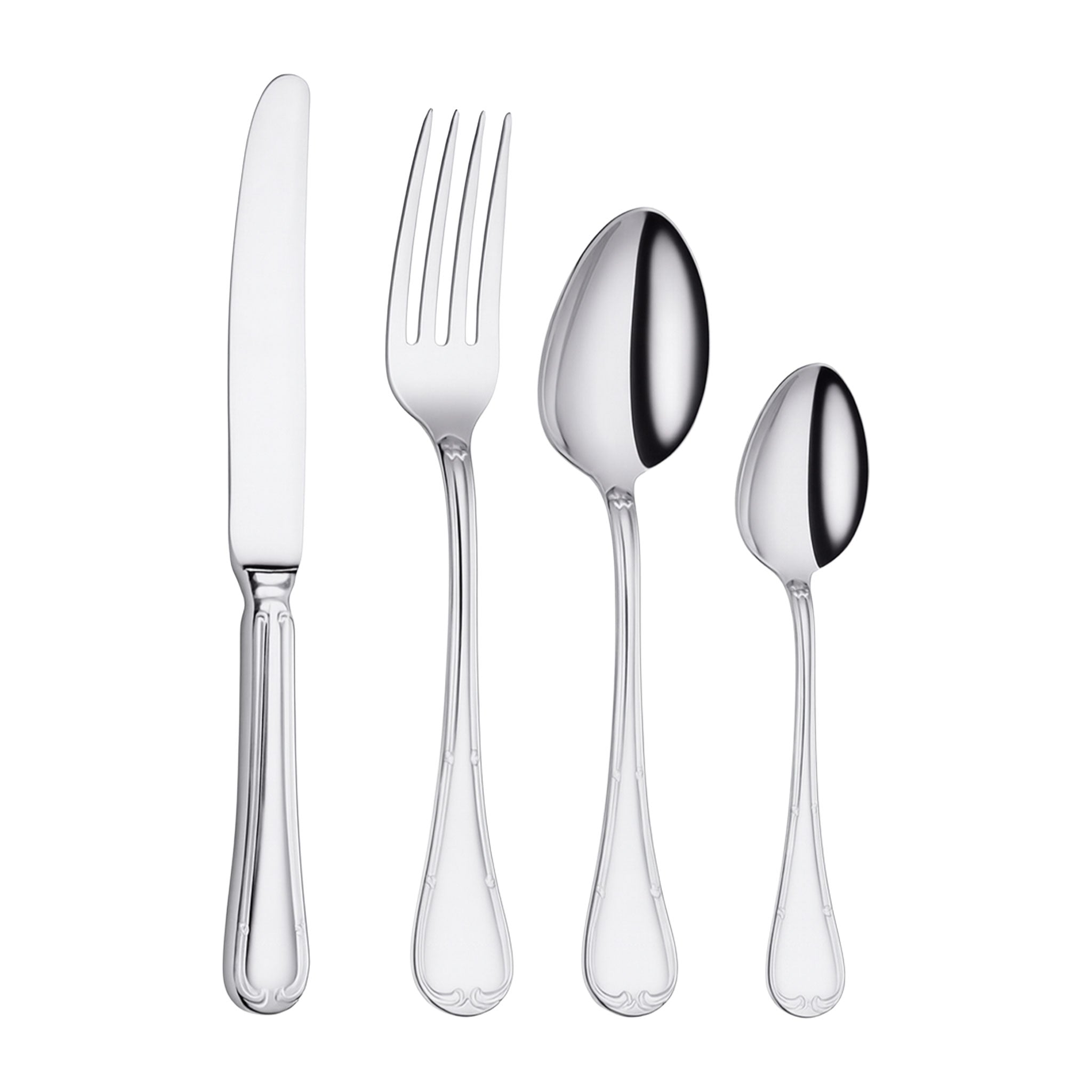 Shiny Partial Gold 18/10 Stainless Steel Cutlery Set – 4 Pieces