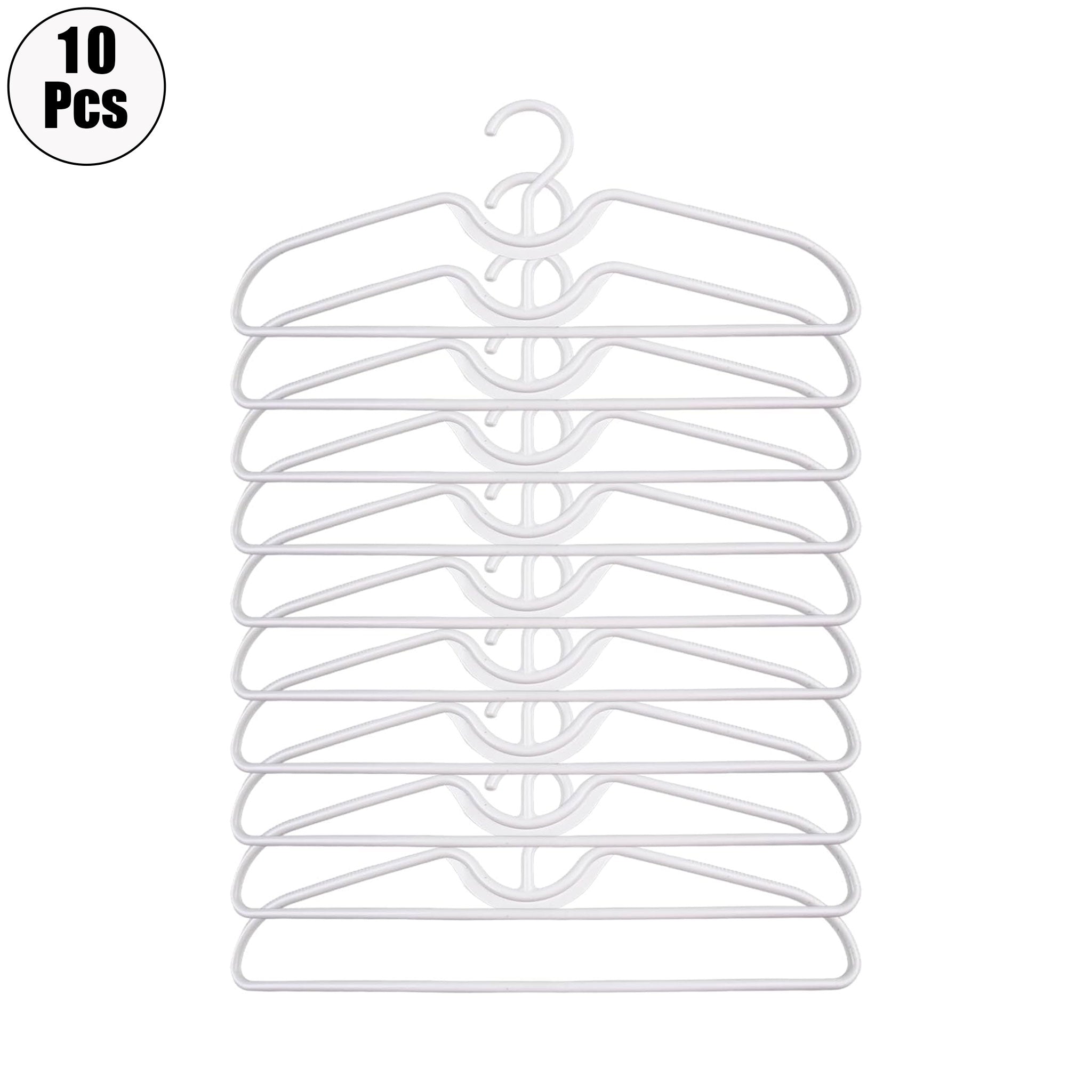 "Short Neck Anti-Slip Plastic Hanger Set – Space-Saving Design"