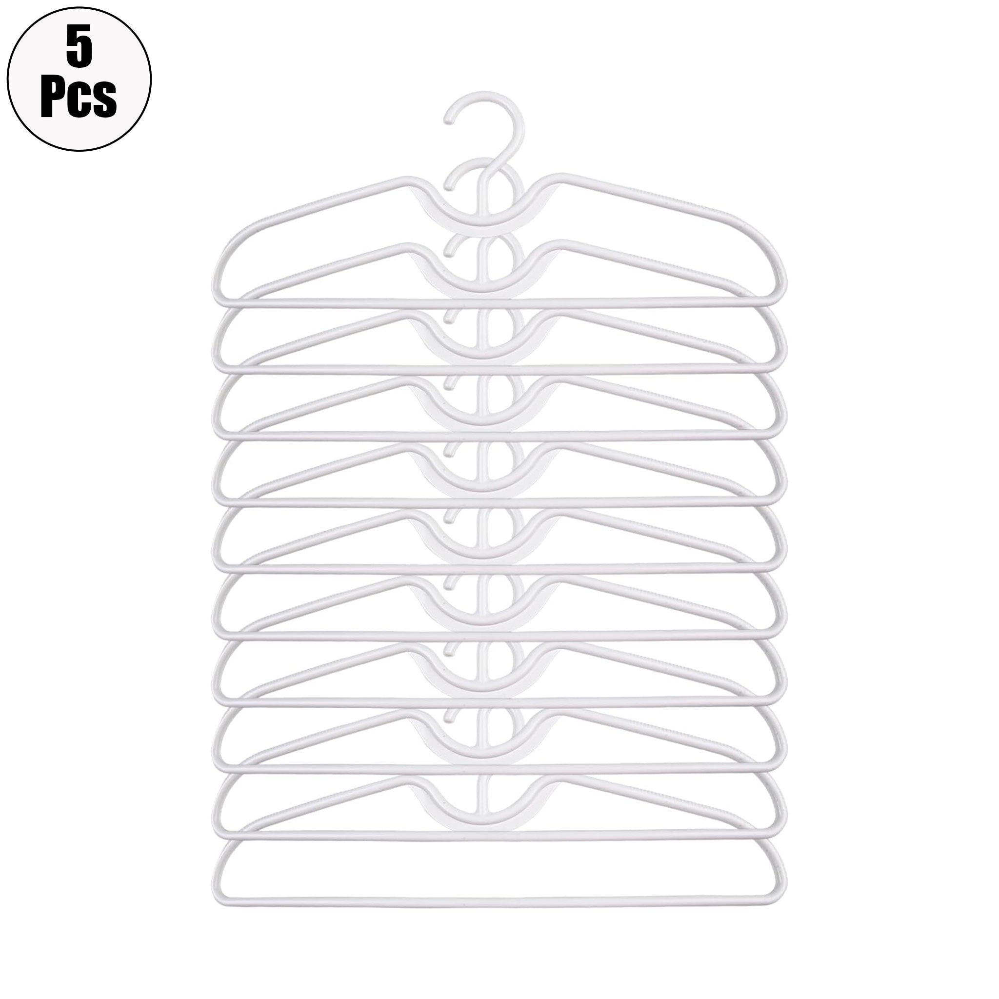 "Short Neck Anti-Slip Plastic Hanger Set – Space-Saving Design"