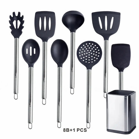 Silicone Kitchen Utensil Set Non Stick kitchenware Spatula Shovel Spoon Turner Cooking Tools Heat Resistant Cookwear Accessories