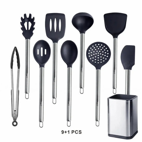 Silicone Kitchen Utensil Set Non Stick kitchenware Spatula Shovel Spoon Turner Cooking Tools Heat Resistant Cookwear Accessories