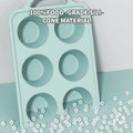 Silicone Muffin Pan Metal Reinforced Frame Cake Pan Easy to Handle 6 holes Baking Mold Nonstick Ice Cube Tray Baking Accessory wiktra