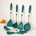 Silicone Soup Spoon Colander Stainless Steel Handle Fried Leakage Shovel Rice Scoop Cooking Utensils wiktra