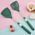 Silicone Spatula Kitchenware Set Kitchen Non-Stick Pan Soup Spoon and Strainer Cooking Silicone Kitchenware wiktra