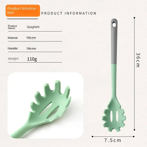 Silicone kitchenware set, silicone shovel, high-temperature-resistant soup shell, noodles, household spoon, leaking spoon