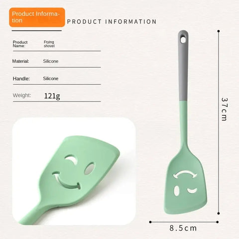 Silicone kitchenware set, silicone shovel, high-temperature-resistant soup shell, noodles, household spoon, leaking spoon