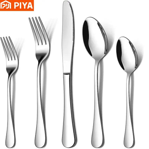 Silverware Flatware Cutlery Set Stainless Steel Travel Utensil set Knife Fork Spoon Dishwasher Safe Fork And Spoon Utensils Set wiktra